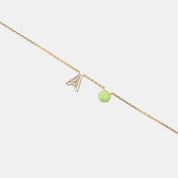 Letter & Ball Charm Anklet
