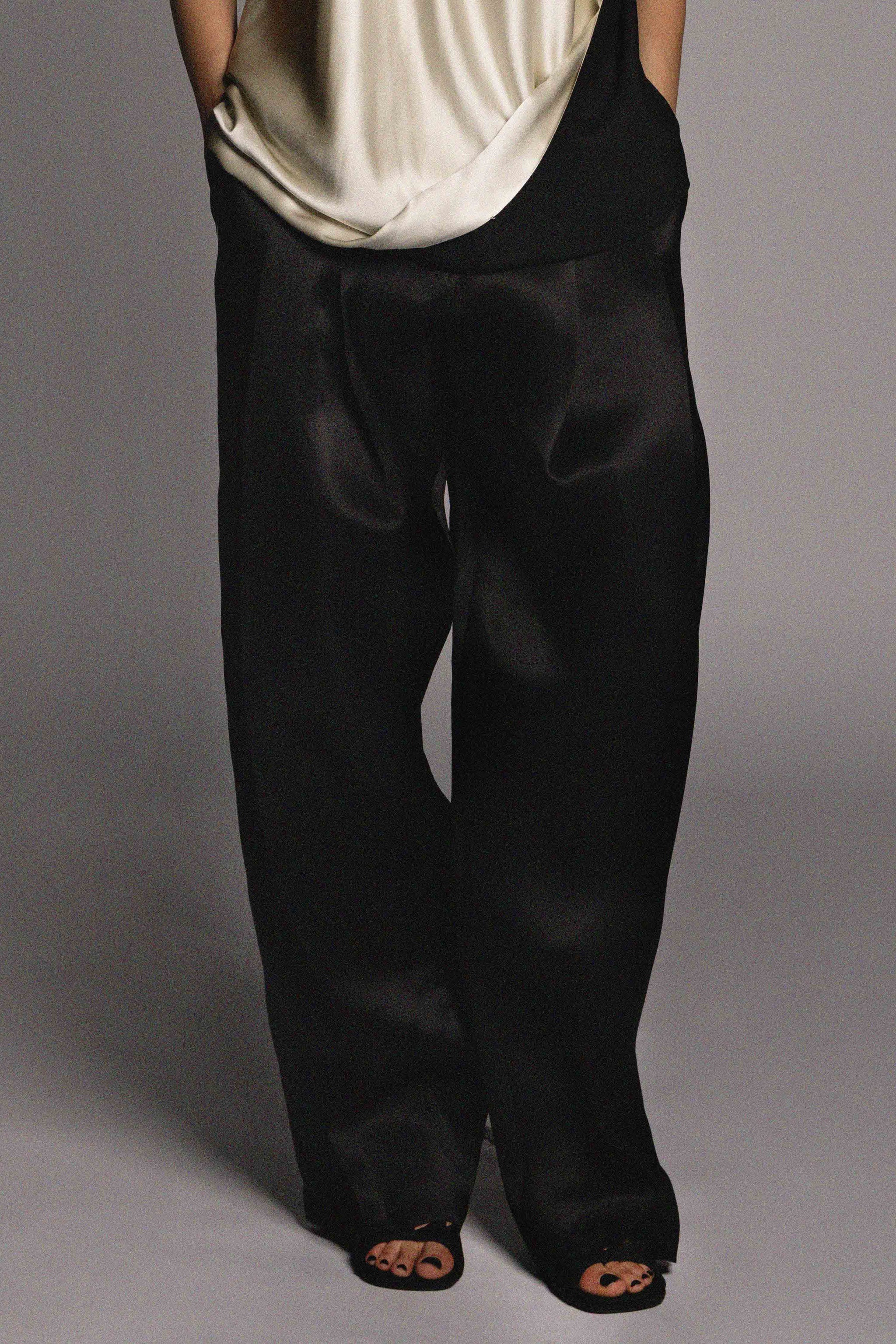 Joan Trousers Black Organza