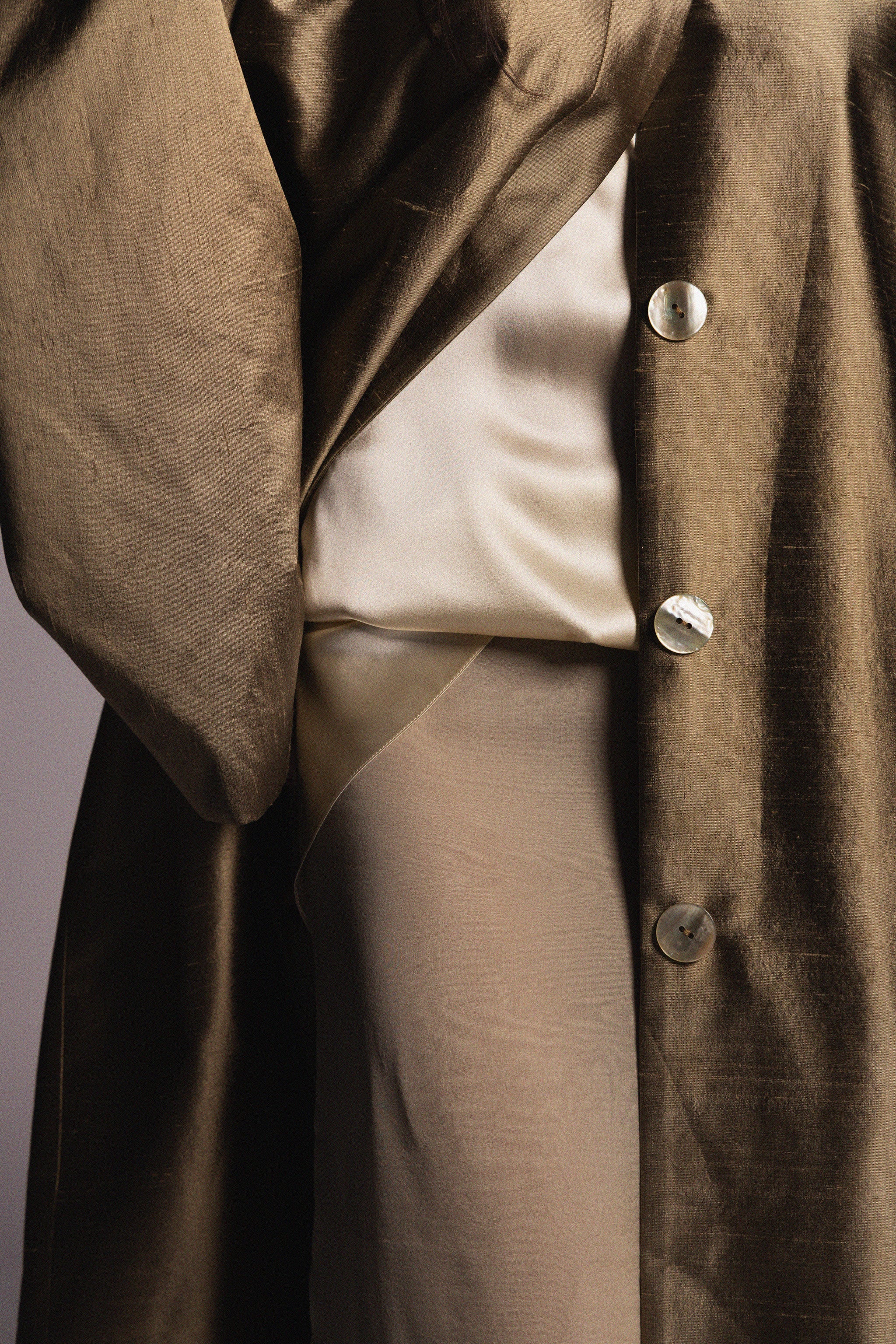 Lina Coat Vintage Silk Dupion