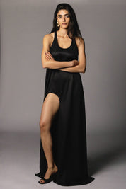 Maia Gown Black Wool