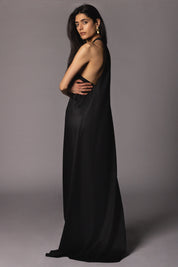 Maia Gown Black Wool