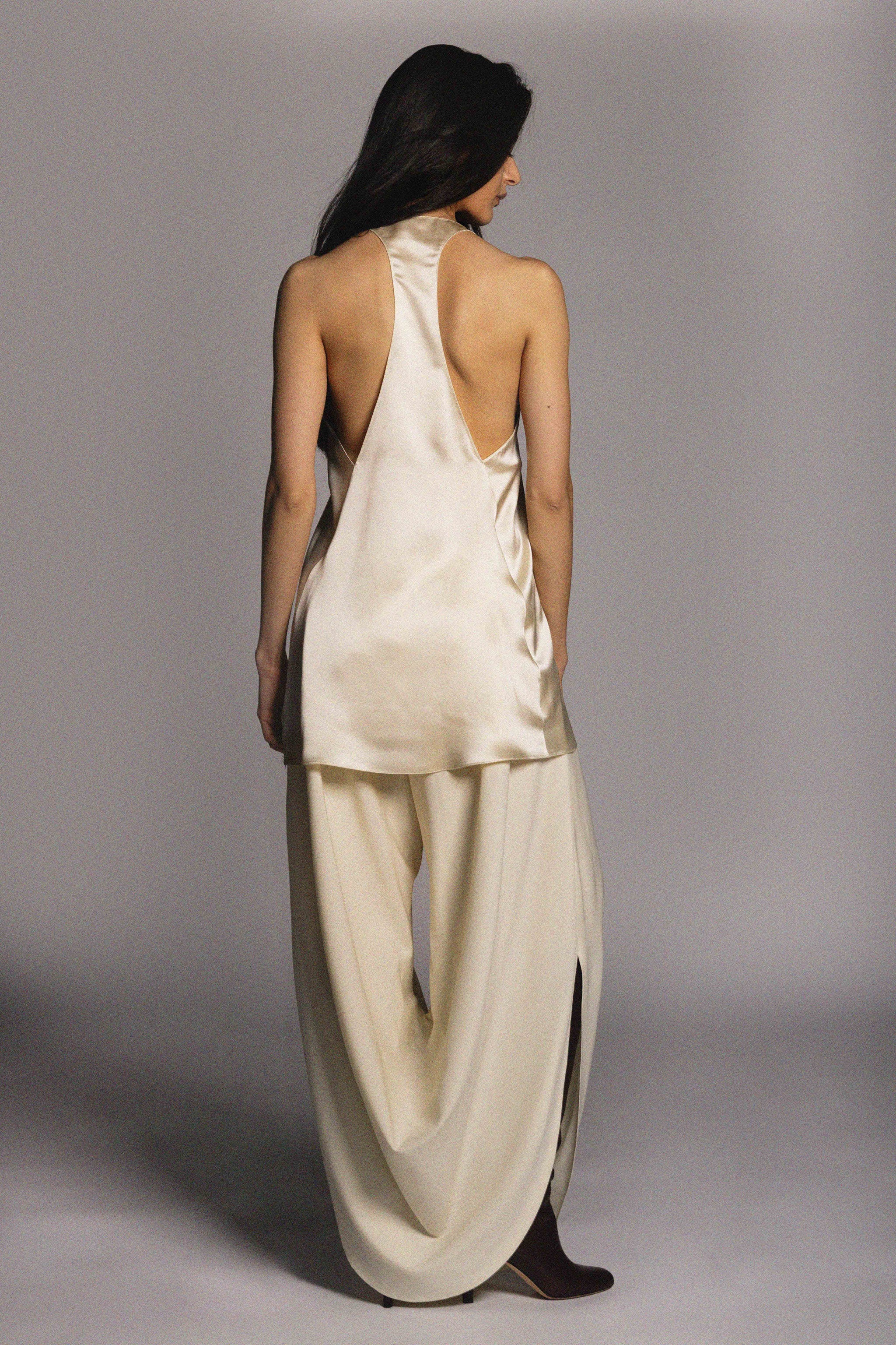 Loop Trousers Cream Wool