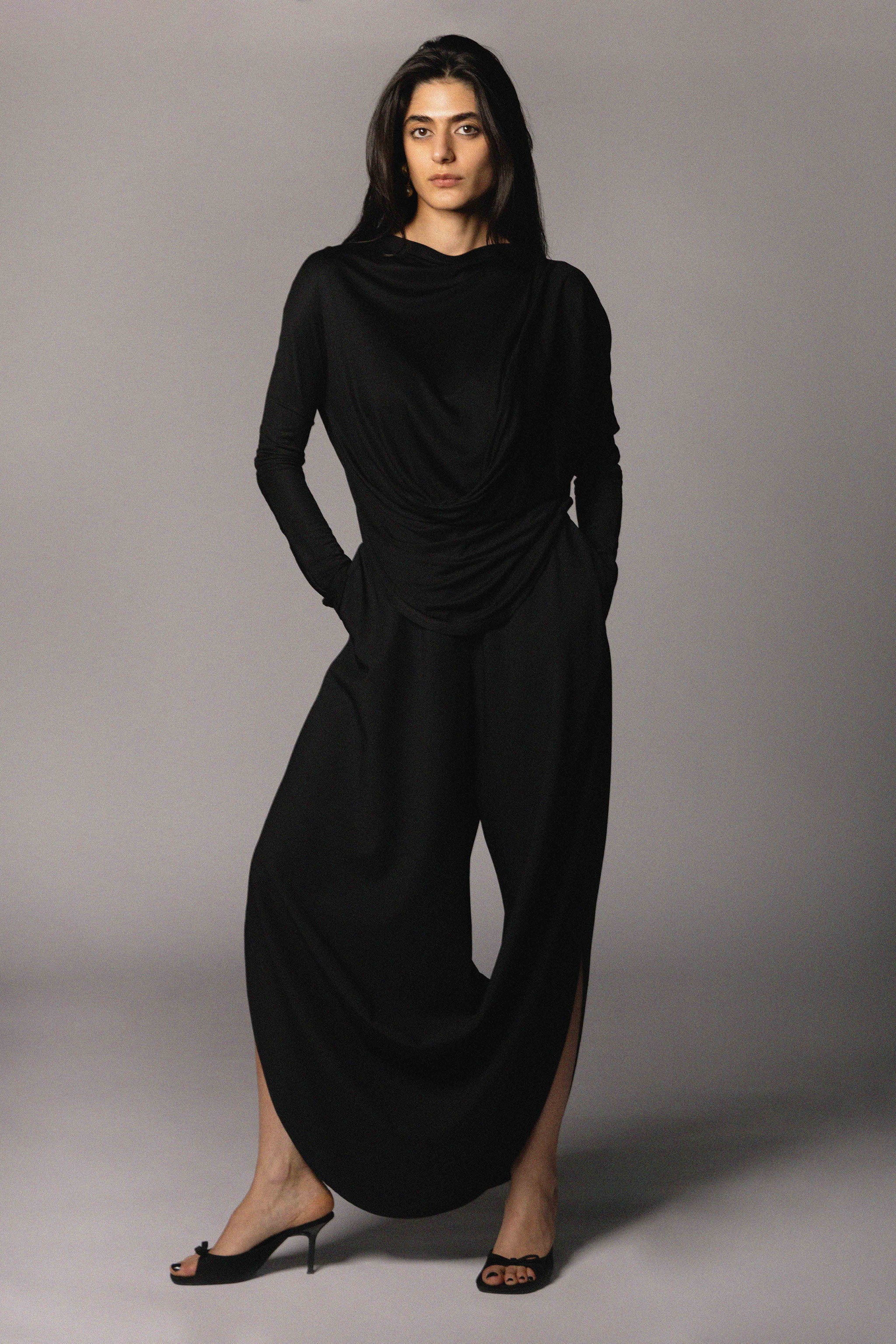 Loop Trousers Black Wool