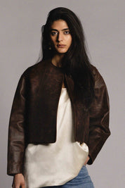 Nora Jacket Brown Cowhide