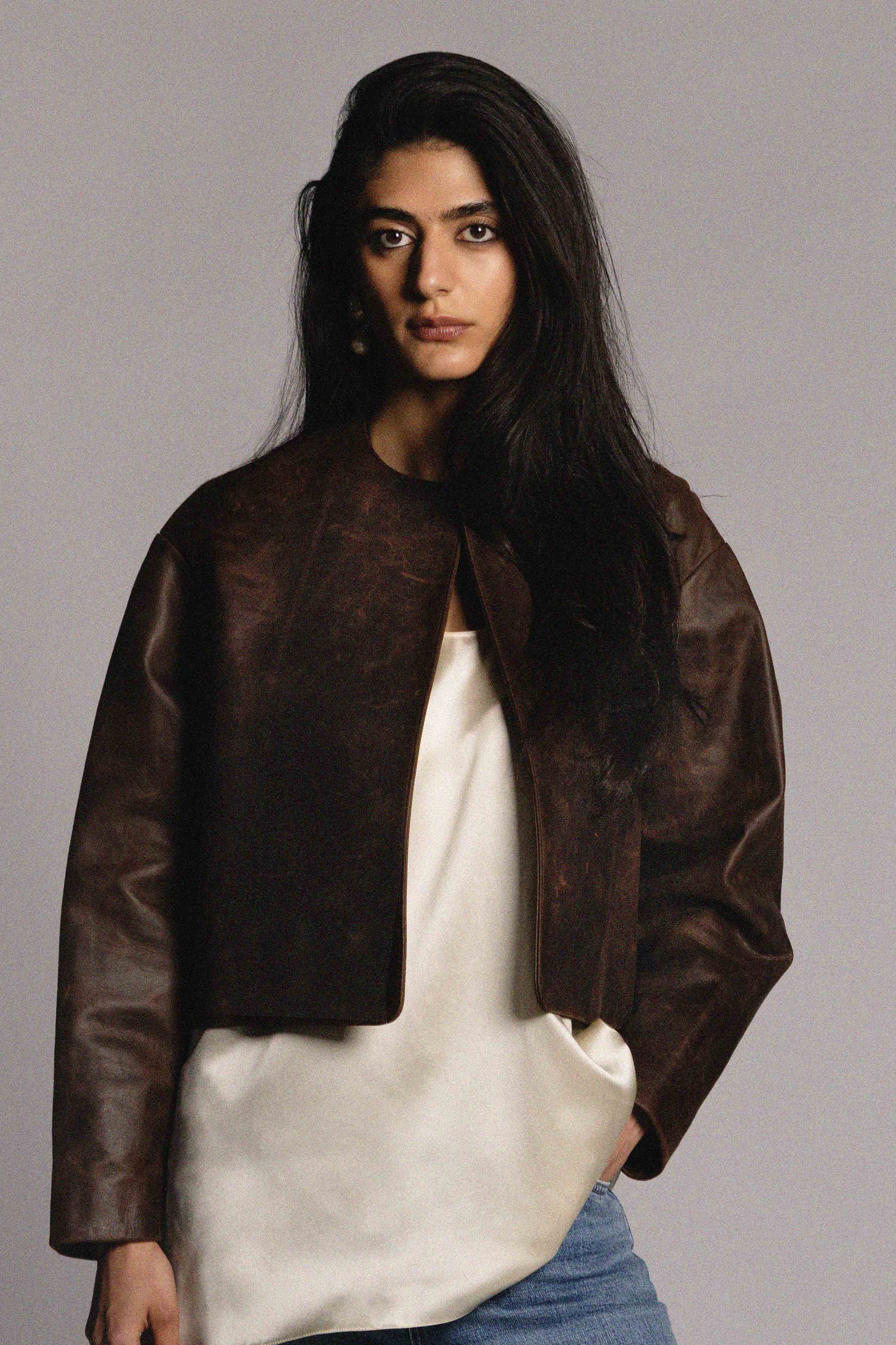 Nora Jacket Brown Cowhide