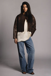 Nora Jacket Brown Cowhide