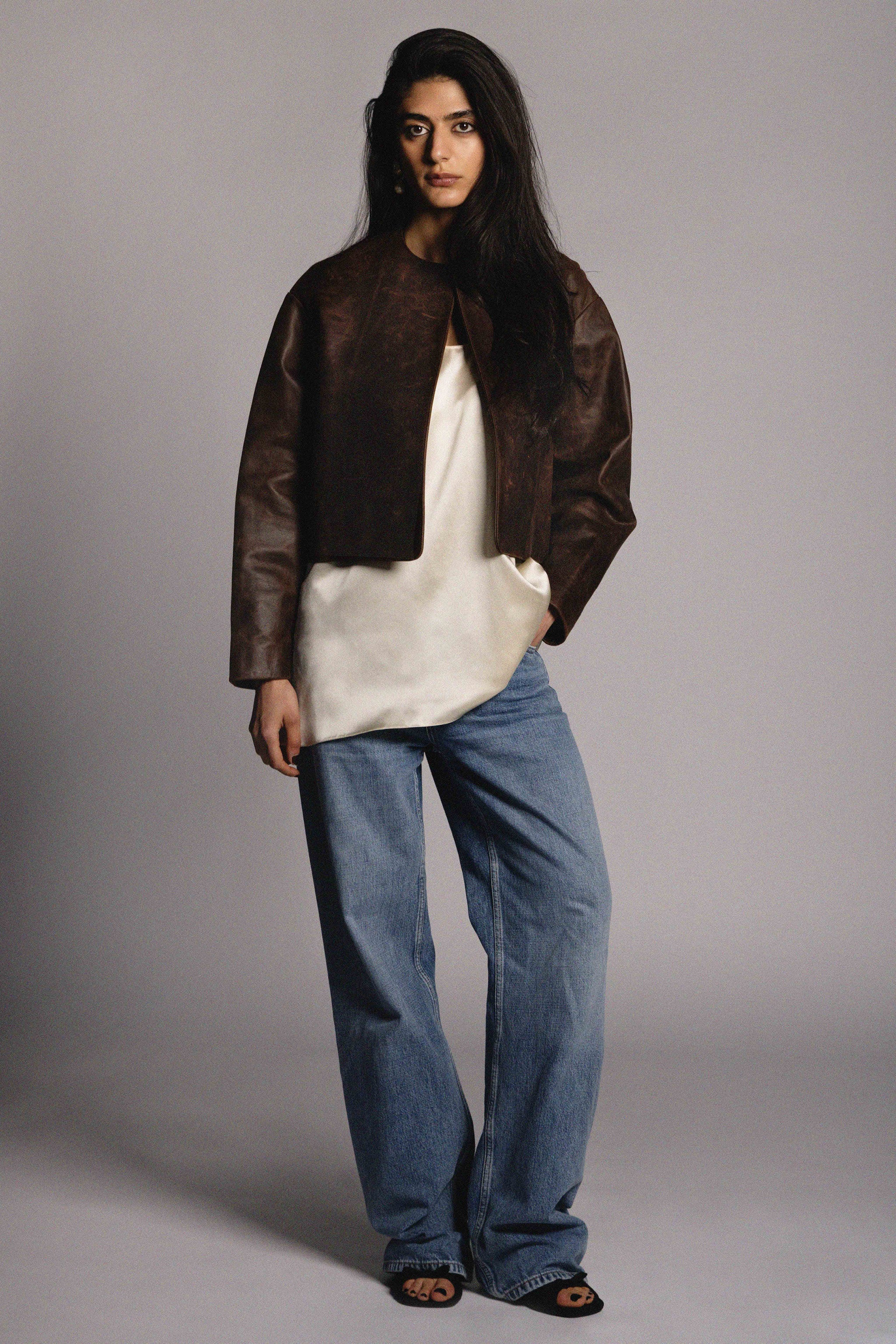 Nora Jacket Brown Cowhide