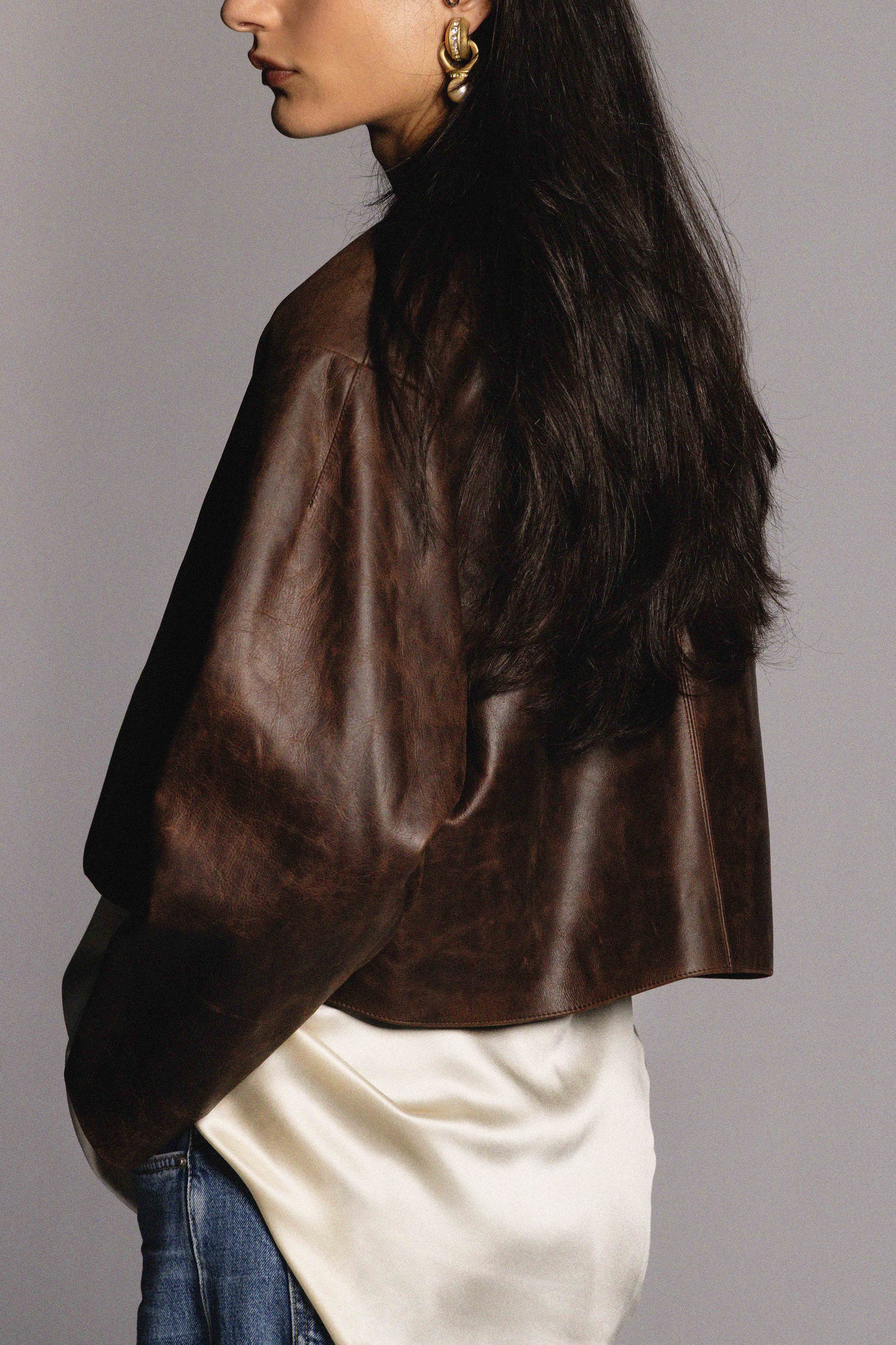 Nora Jacket Brown Cowhide