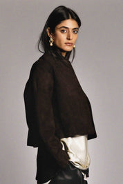 Nora Jacket Brown Suede