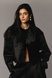 Nora Jacket Black Ponyhair
