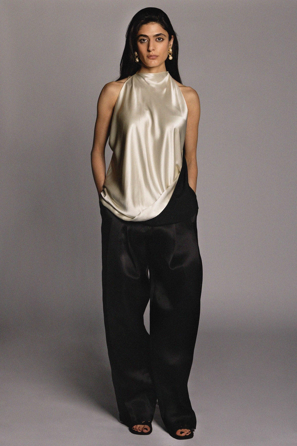 Joan Trousers Black Organza