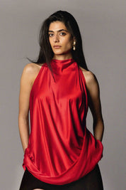 Peretti Top Red Silk