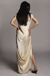 Vionnet Dress Cream Silk & Wool