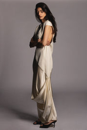 Vionnet Dress Cream Silk & Wool