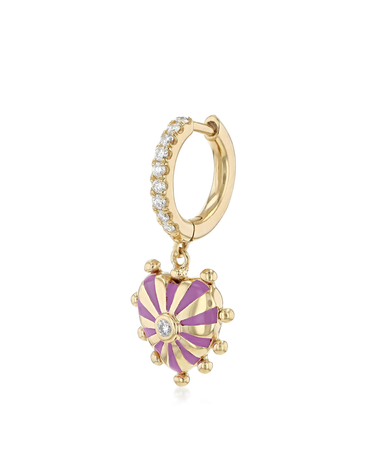 Not So Mini Mila Heart Earrings with Beads Pair
