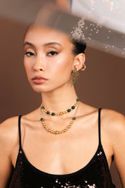 Boule D'or with Malachite Balls
