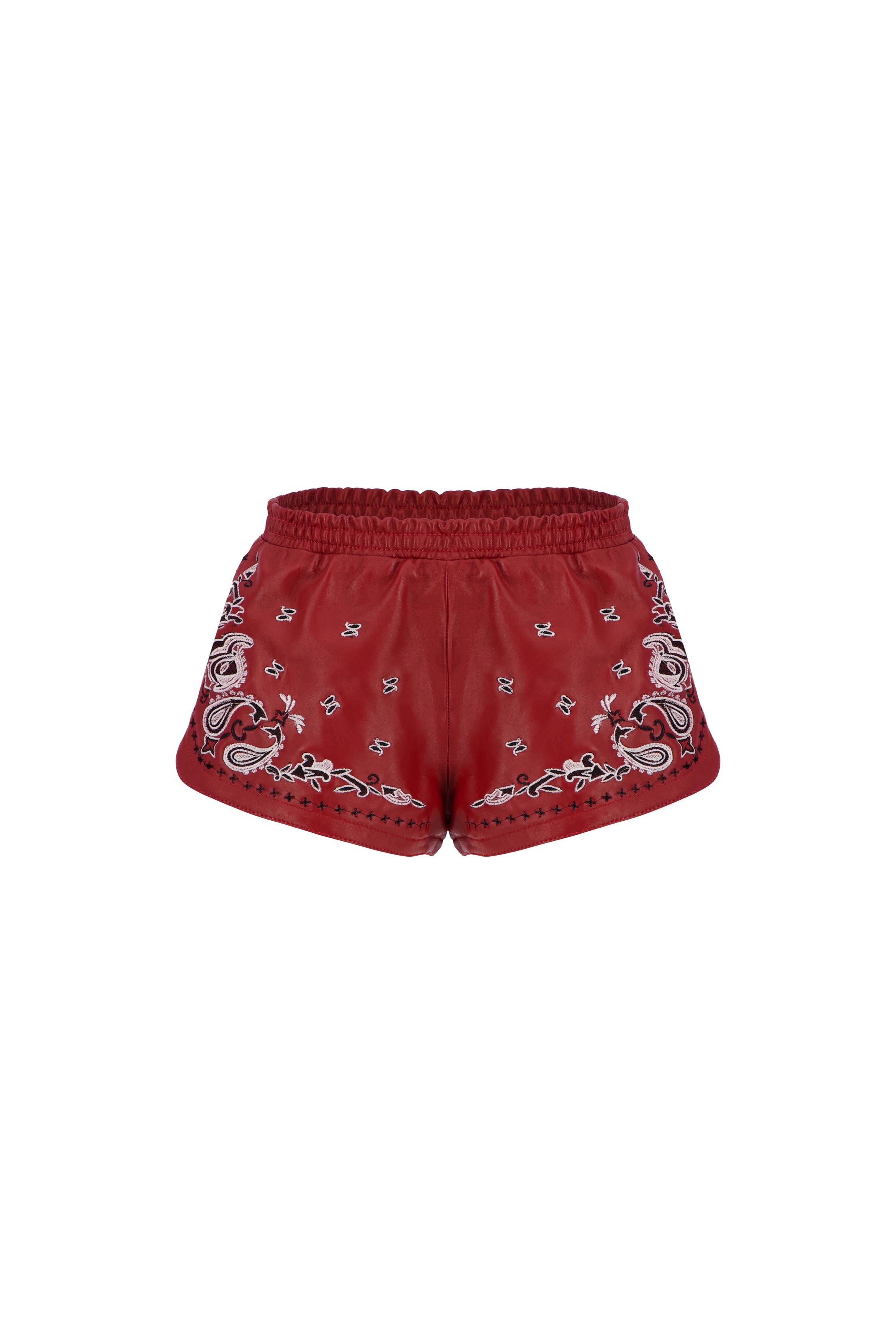 The Paisley Runner Shorts In Red