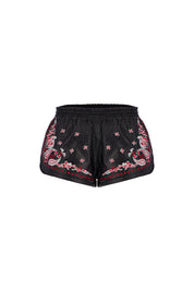 The Paisley Runner Shorts In Black