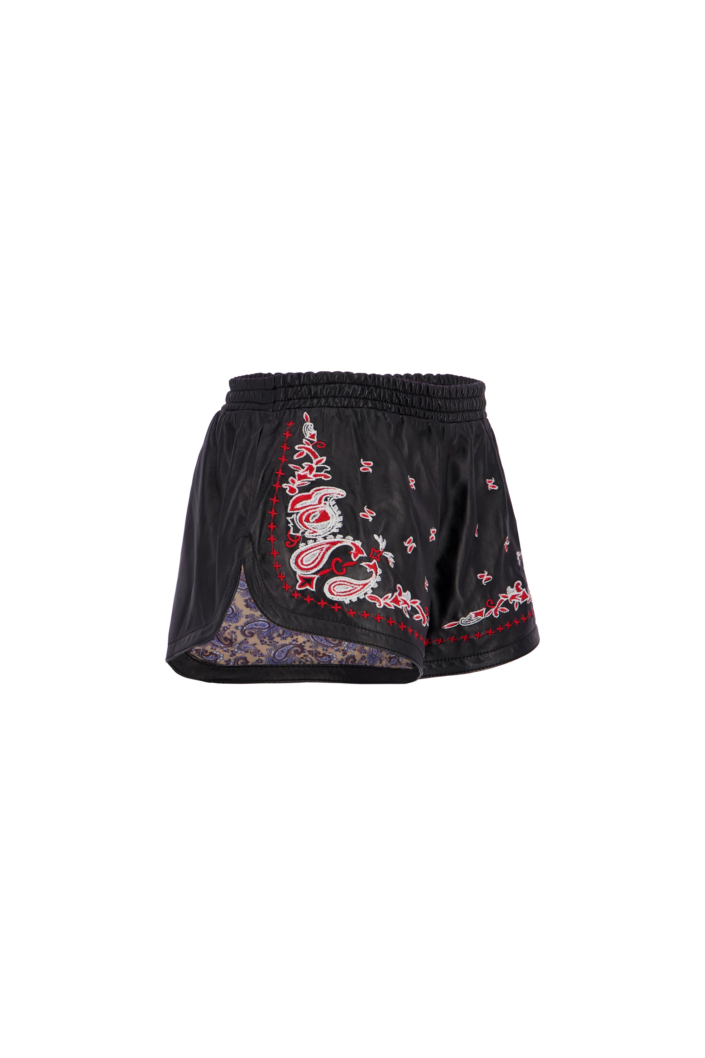 The Paisley Runner Shorts In Black