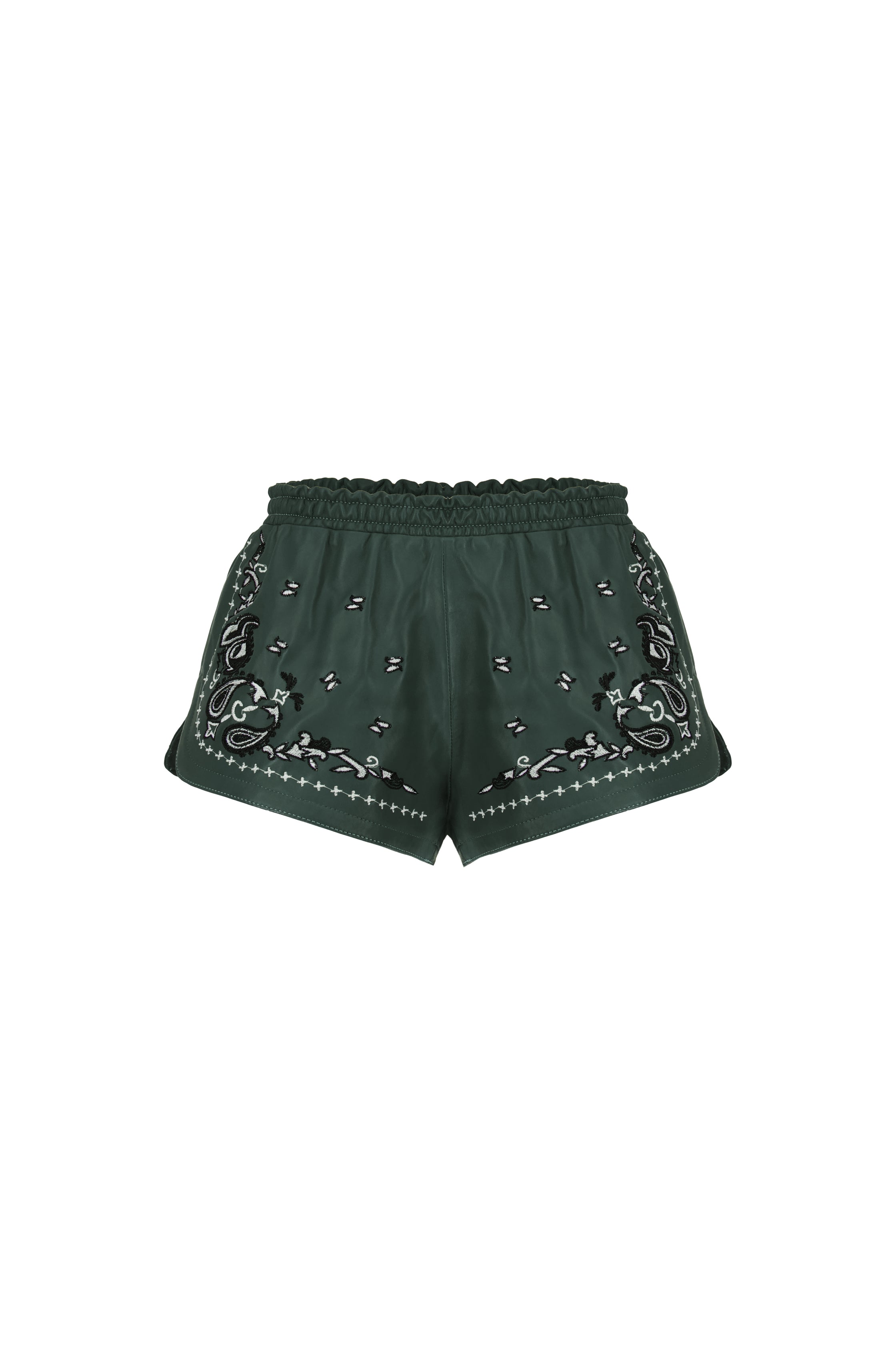 The Paisley Runner Shorts In Green