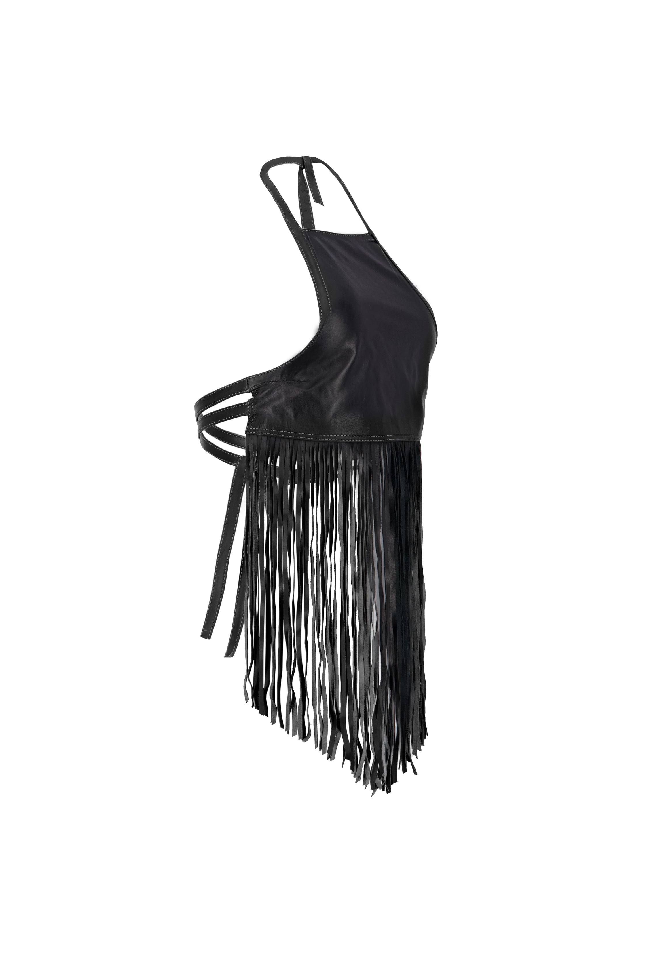 The Midnight Fringe Top In Black