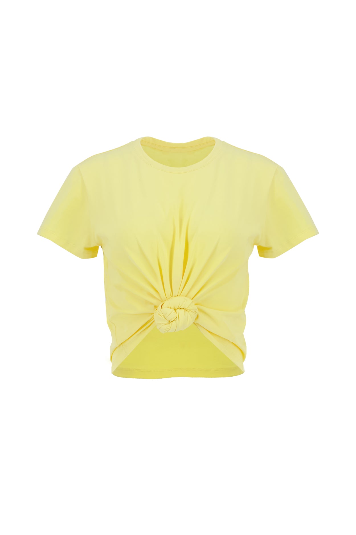 The Knotted Tee In Yellow