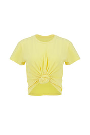 The Knotted Tee In Yellow