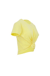 The Knotted Tee In Yellow
