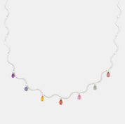 Wave Choker with Dangling Stones