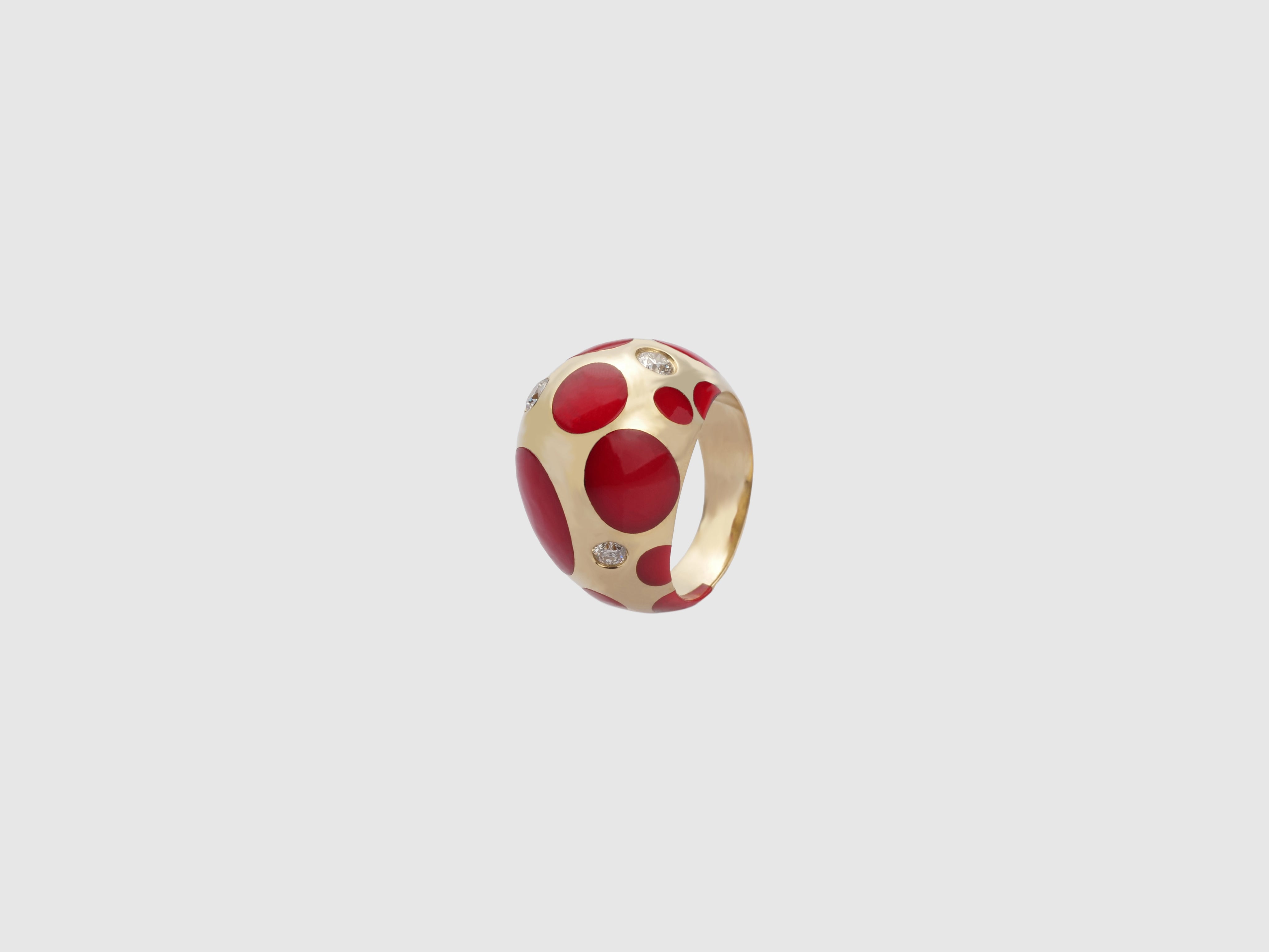 The Polka Fossil Pinky Ring