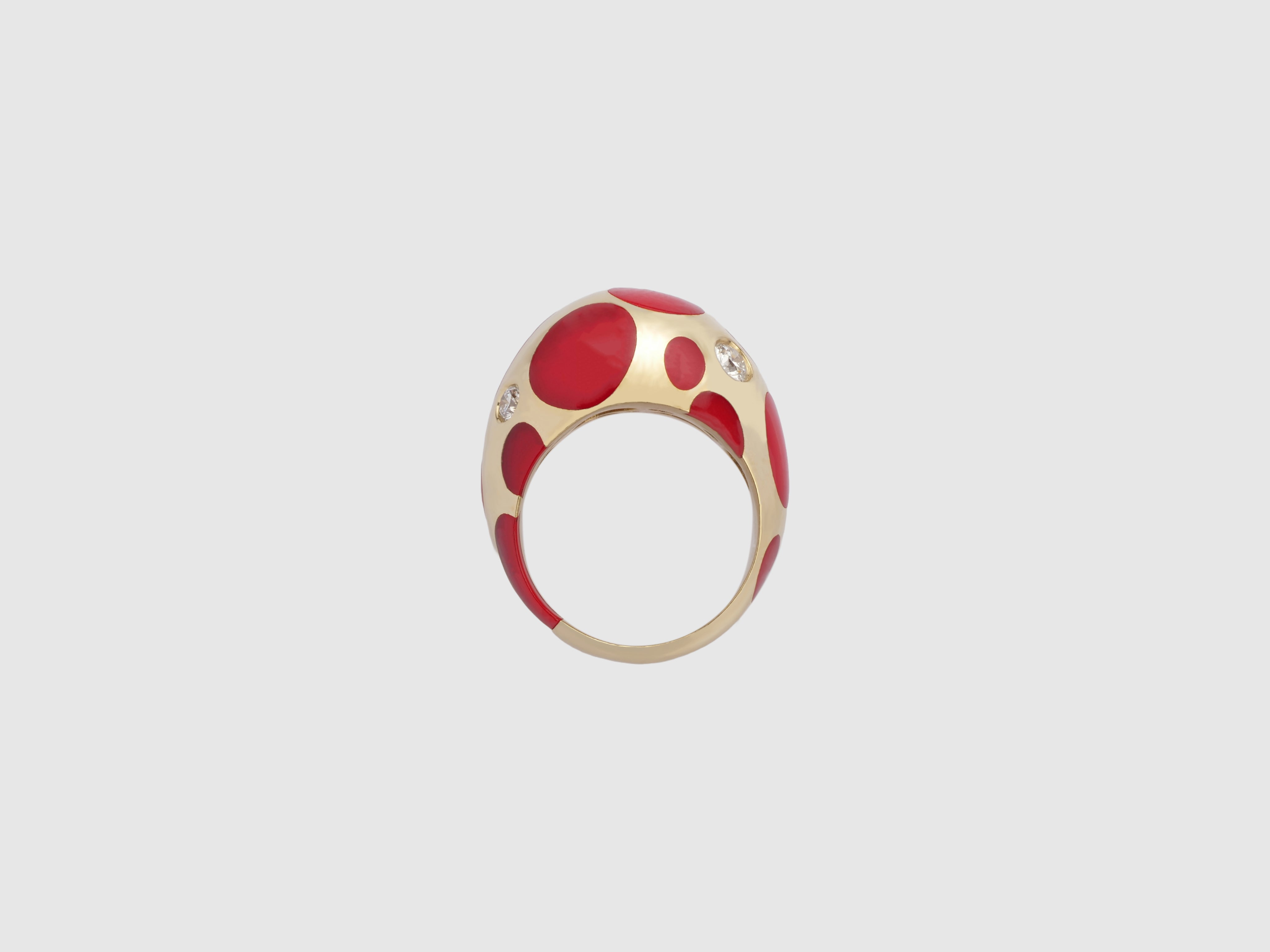 The Polka Fossil Pinky Ring