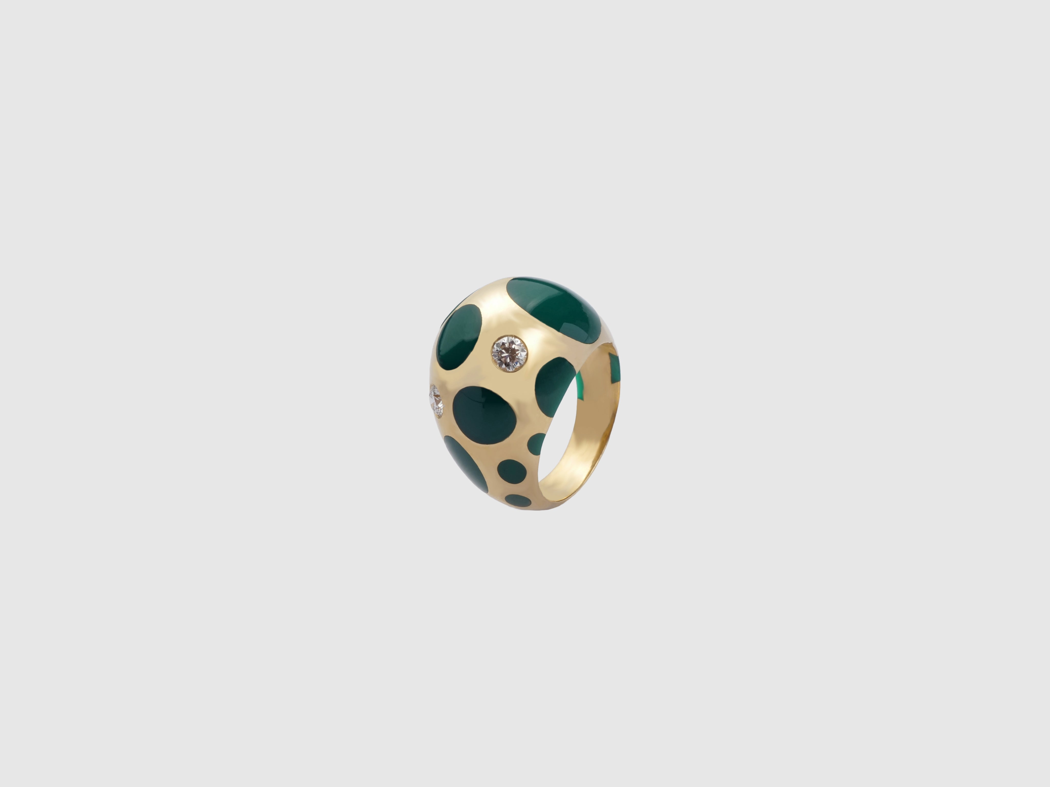 The Polka Fossil Pinky Ring