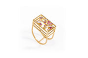 Queen Sapphire Shades of Pink Sapphire Ring