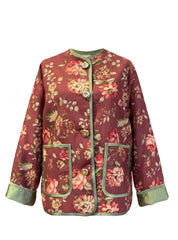 Roman Jacket Lin Marron Fleuri