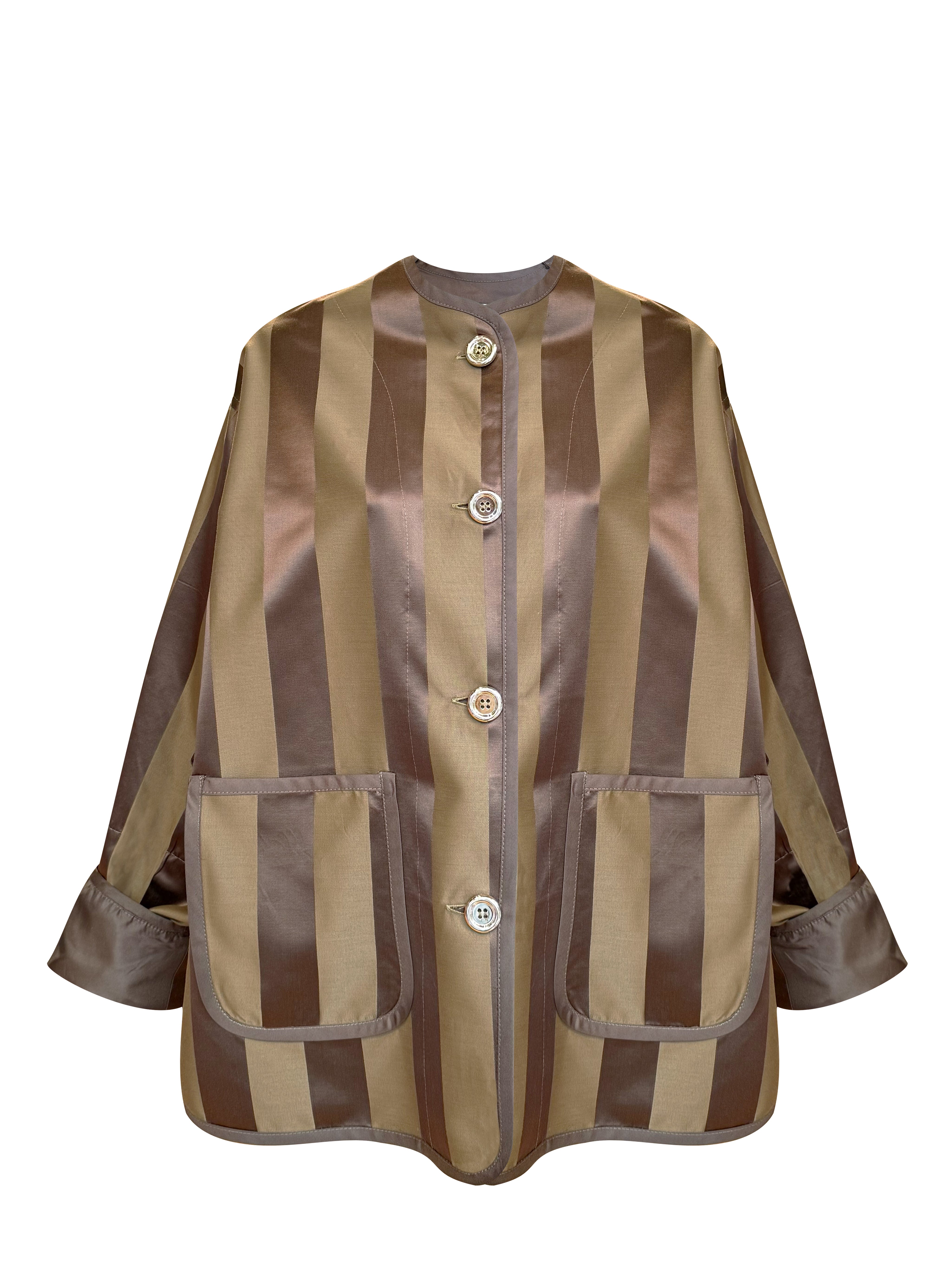 Roman Jacket Kaki Striped