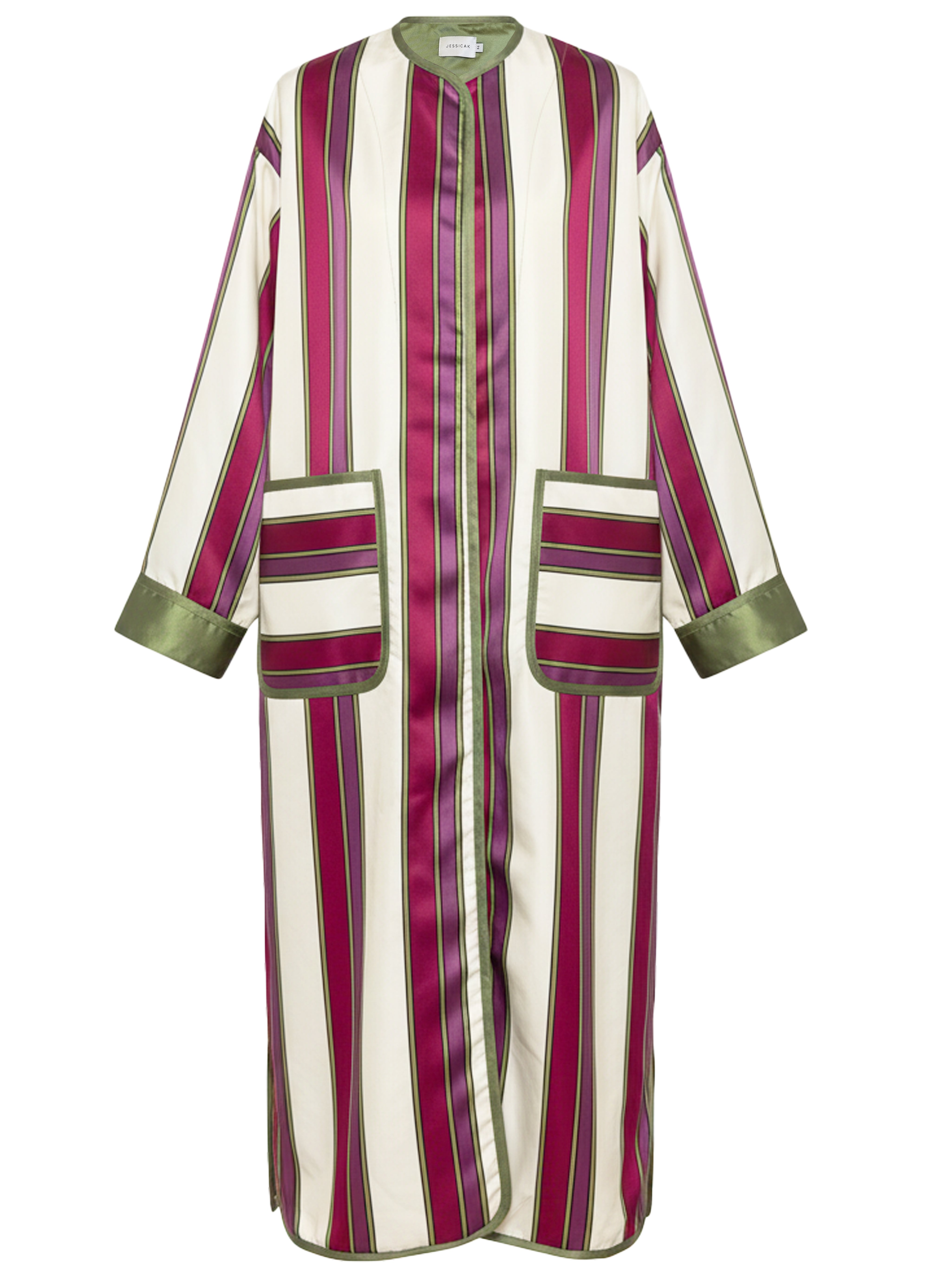 Roman Long Jacket Cream Striped