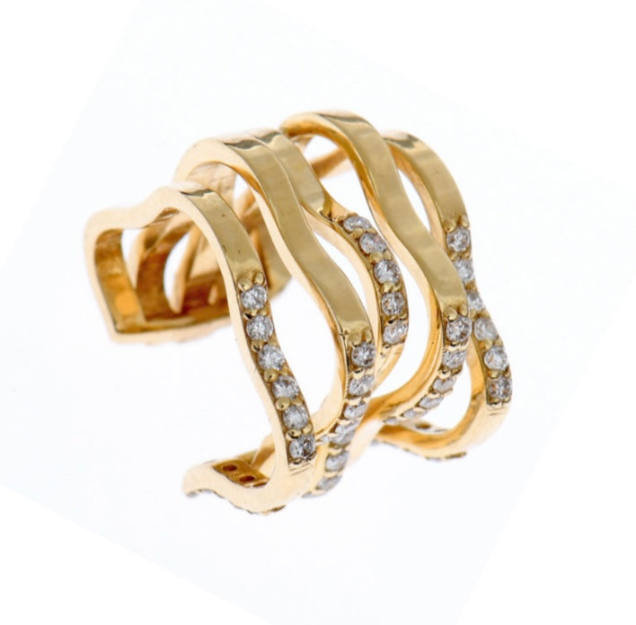 Sea Ice Large Ear Cuff