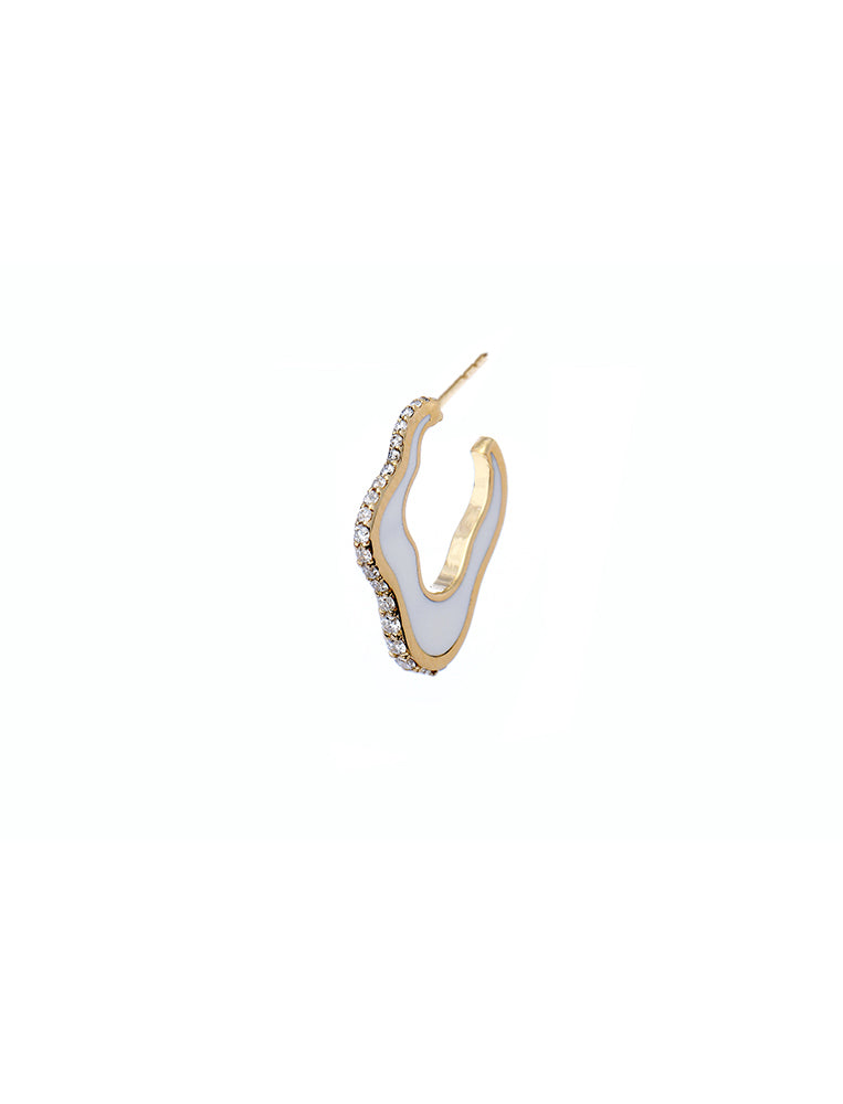 Sea Ice White Diamond Mono hoop