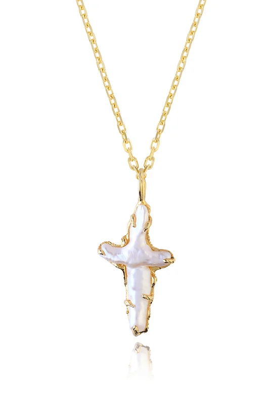 The Tethys Baroque Pearl Cross