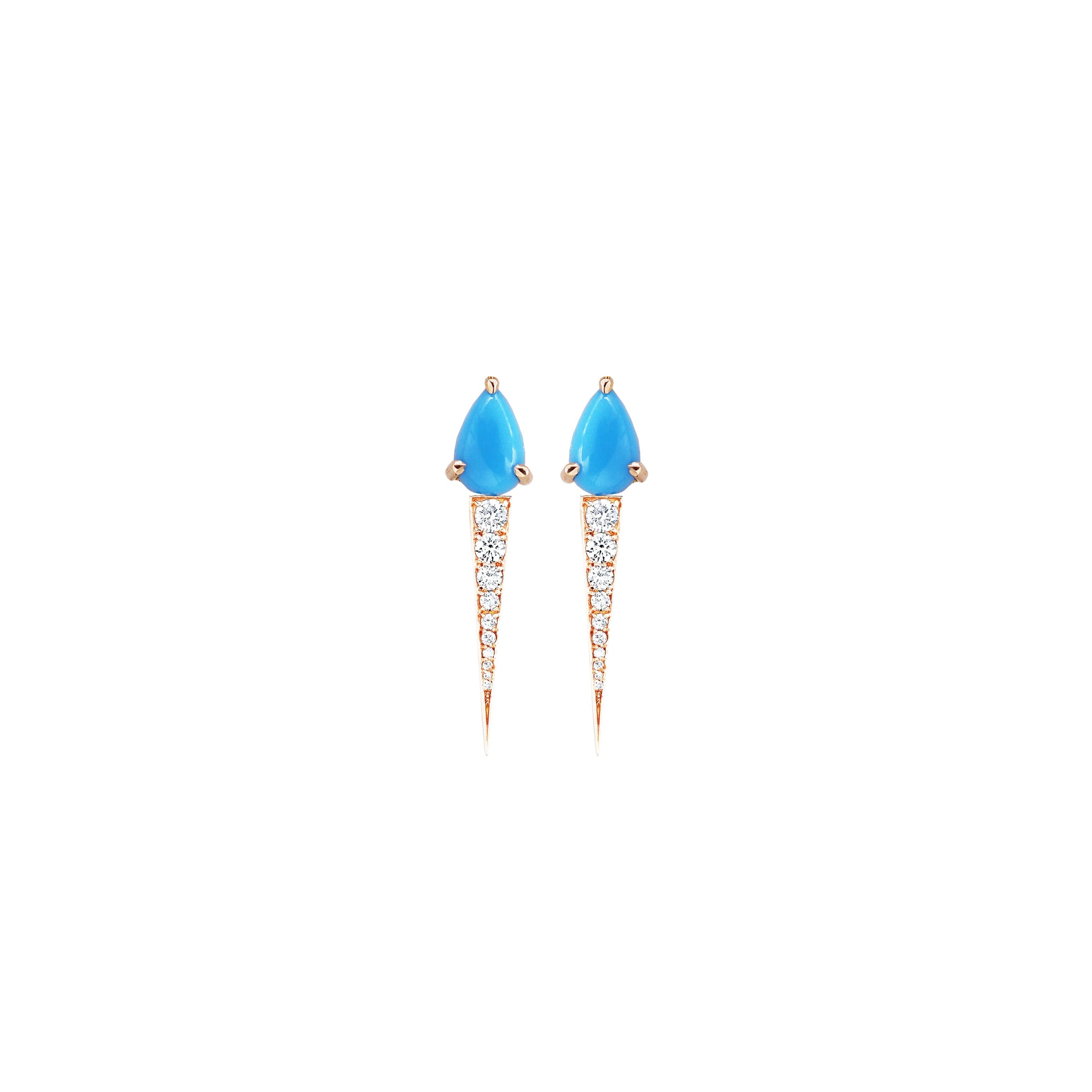 Turquoise Spike Earring
