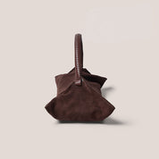 Amber Fold Nappa Leather & Suede Brown