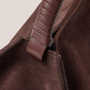 Amber Fold Nappa Leather & Suede Brown