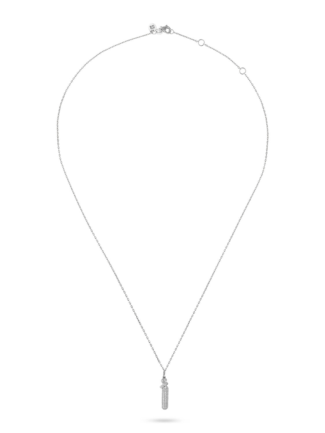 Ahrof Diamond Pavé Bubble Letter Necklace