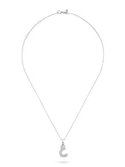 Ahrof Diamond Pavé Bubble Letter Necklace