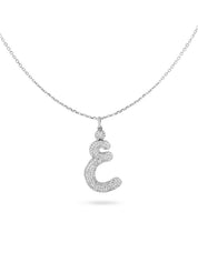 Ahrof Diamond Pavé Bubble Letter Necklace