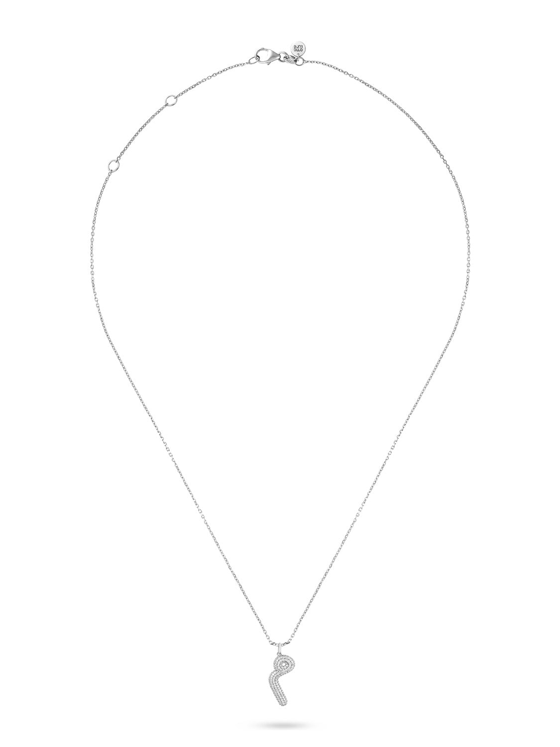 Ahrof Diamond Pavé Bubble Letter Necklace