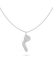 Ahrof Diamond Pavé Bubble Letter Necklace