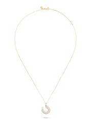 Ahrof Diamond Pavé Bubble Letter Necklace