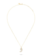 Ahrof Diamond Pavé Bubble Letter Necklace