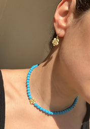 Arc Beads Mismatched Heart & Flower earrings